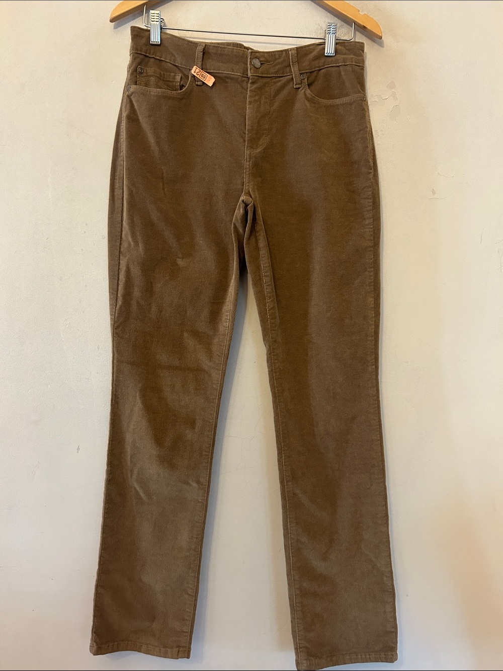 NYDJ Brown Corduroy Pants - Classic Straight Fit Size 6 EUC